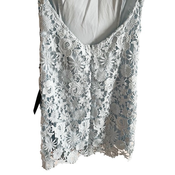 Lulus Romance Language Light Blue Backless Lace Dress Size Medium - Picture 12 of 12